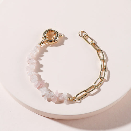 Rose Quartz Heart Bracelet – Crystal Healing Jewelry for Love, Self-Care & Feminine Energy