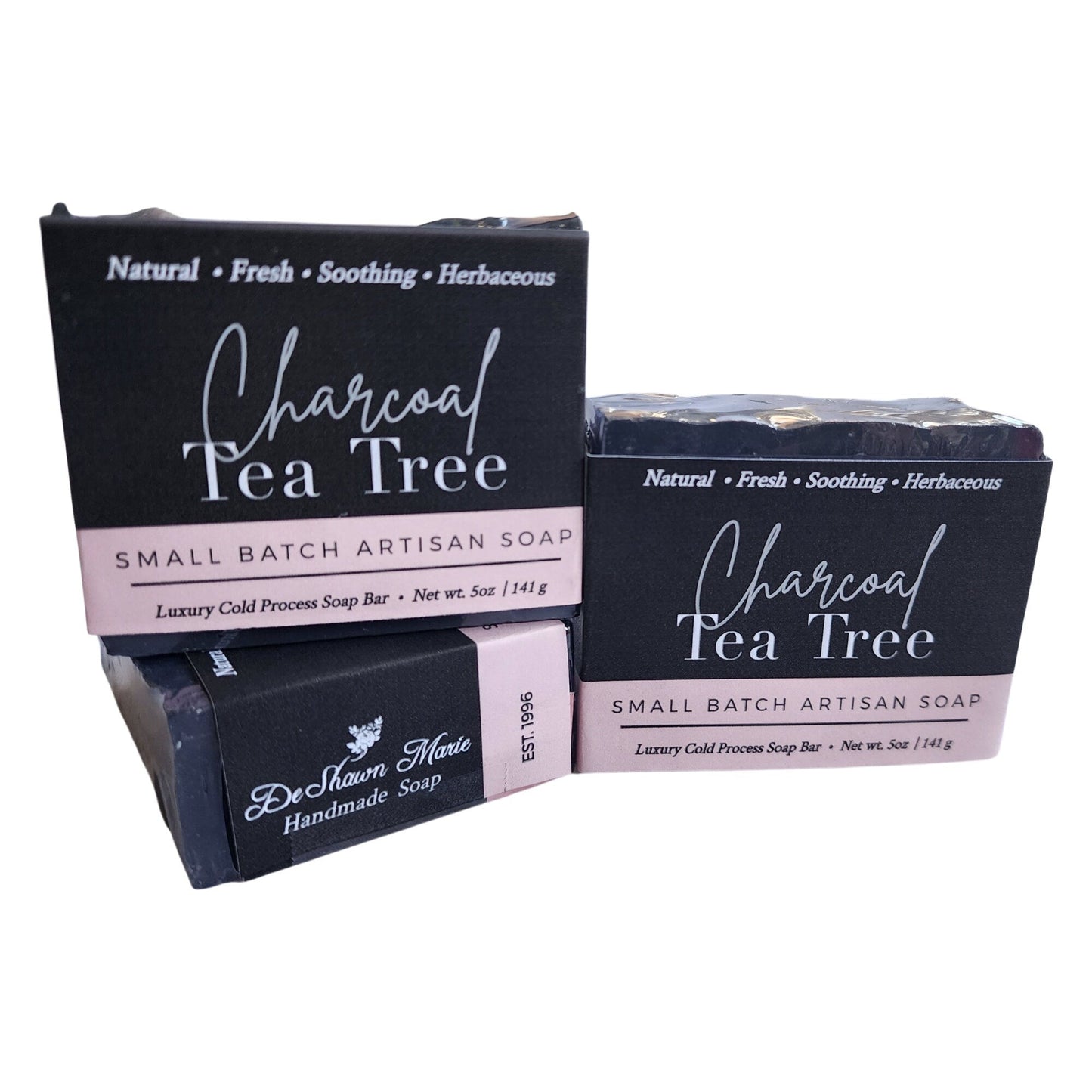 🖤 Charcoal Tea Tree Soap – Detoxifying Handmade Bar