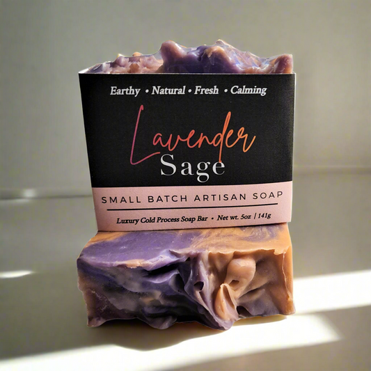🌿 Lavender Sage Soap – Handmade Vegan Soap