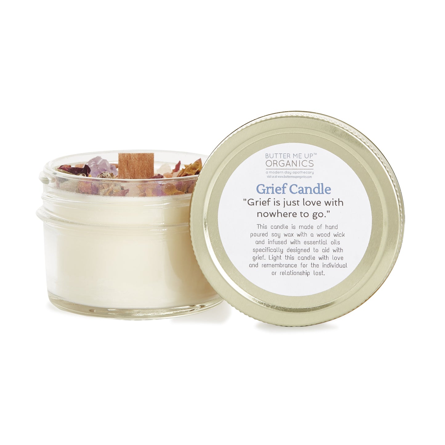 Grief Candle / Intention Candle – Hand-Poured Soy Wax with Essential Oils