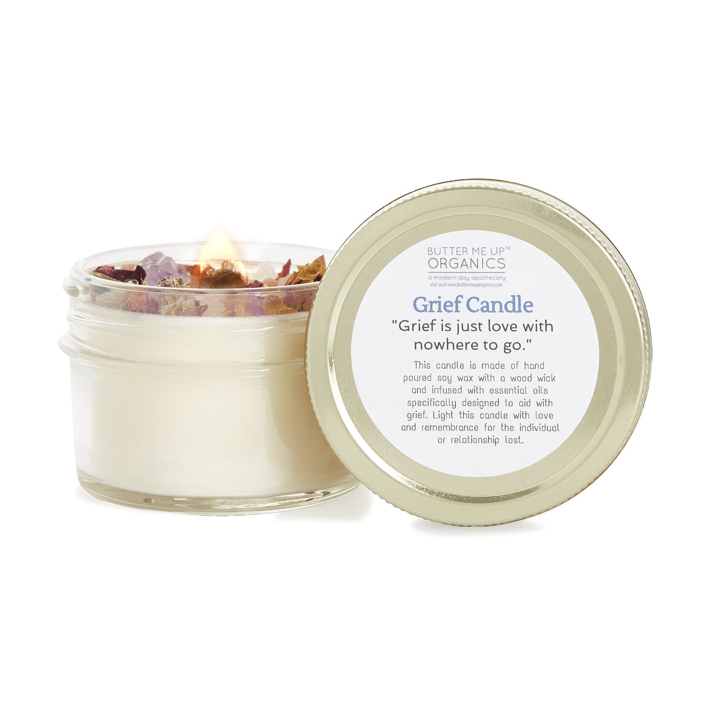 Grief Candle / Intention Candle – Hand-Poured Soy Wax with Essential Oils