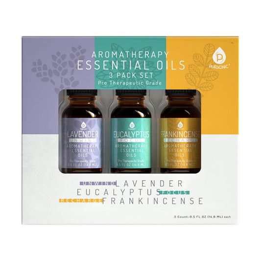 3 Pack Aromatherapy Essential Oils (Lavender, Eucalyptus & Frankincense)