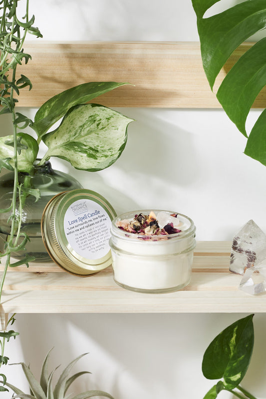 Love + Heart Healing Candle – Intention Soy Wax Ritual Candle