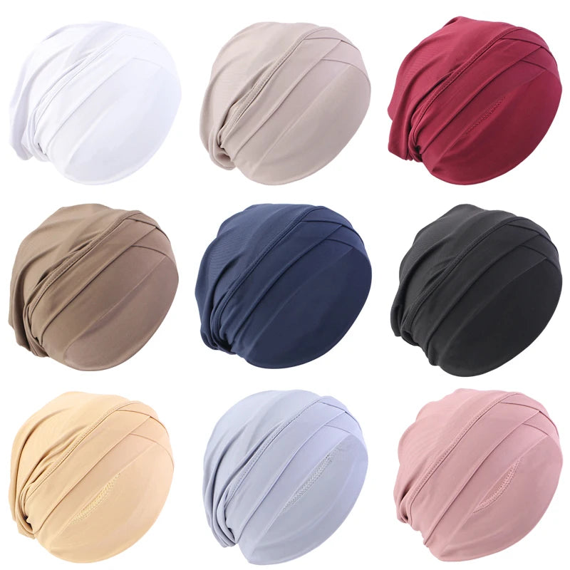 New Women cross muslim hijab inner hat Islamic UnderScarf Arab Wrap