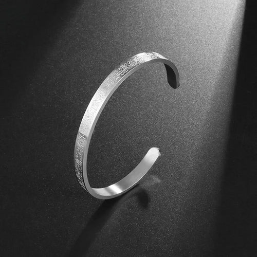 Ayatul Kursi Stainless Steel Bangles Islamic Muslim Quran Verse Cuff