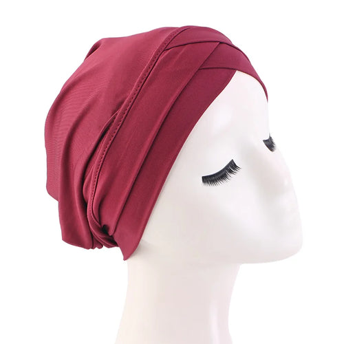 New Women cross muslim hijab inner hat Islamic UnderScarf Arab Wrap