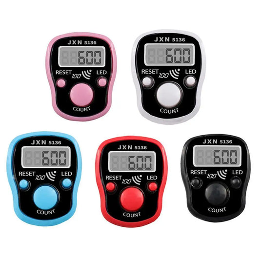 Handheld Electronic Counter Tasbeeh Finger Digital Bead Timer LCD