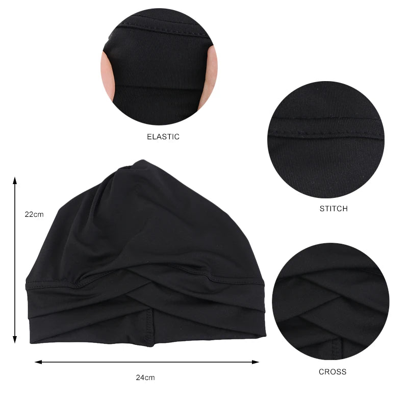 New Women cross muslim hijab inner hat Islamic UnderScarf Arab Wrap