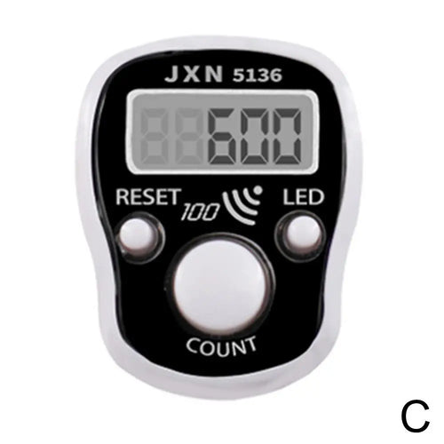 Handheld Electronic Counter Tasbeeh Finger Digital Bead Timer LCD