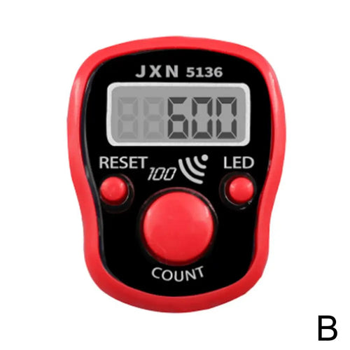 Handheld Electronic Counter Tasbeeh Finger Digital Bead Timer LCD