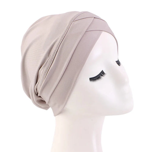 New Women cross muslim hijab inner hat Islamic UnderScarf Arab Wrap