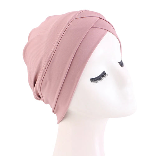 New Women cross muslim hijab inner hat Islamic UnderScarf Arab Wrap