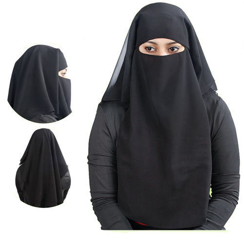 Muslim Womens Nikab Female Hijab Muslim Veil Islamic Hijab 4-layer