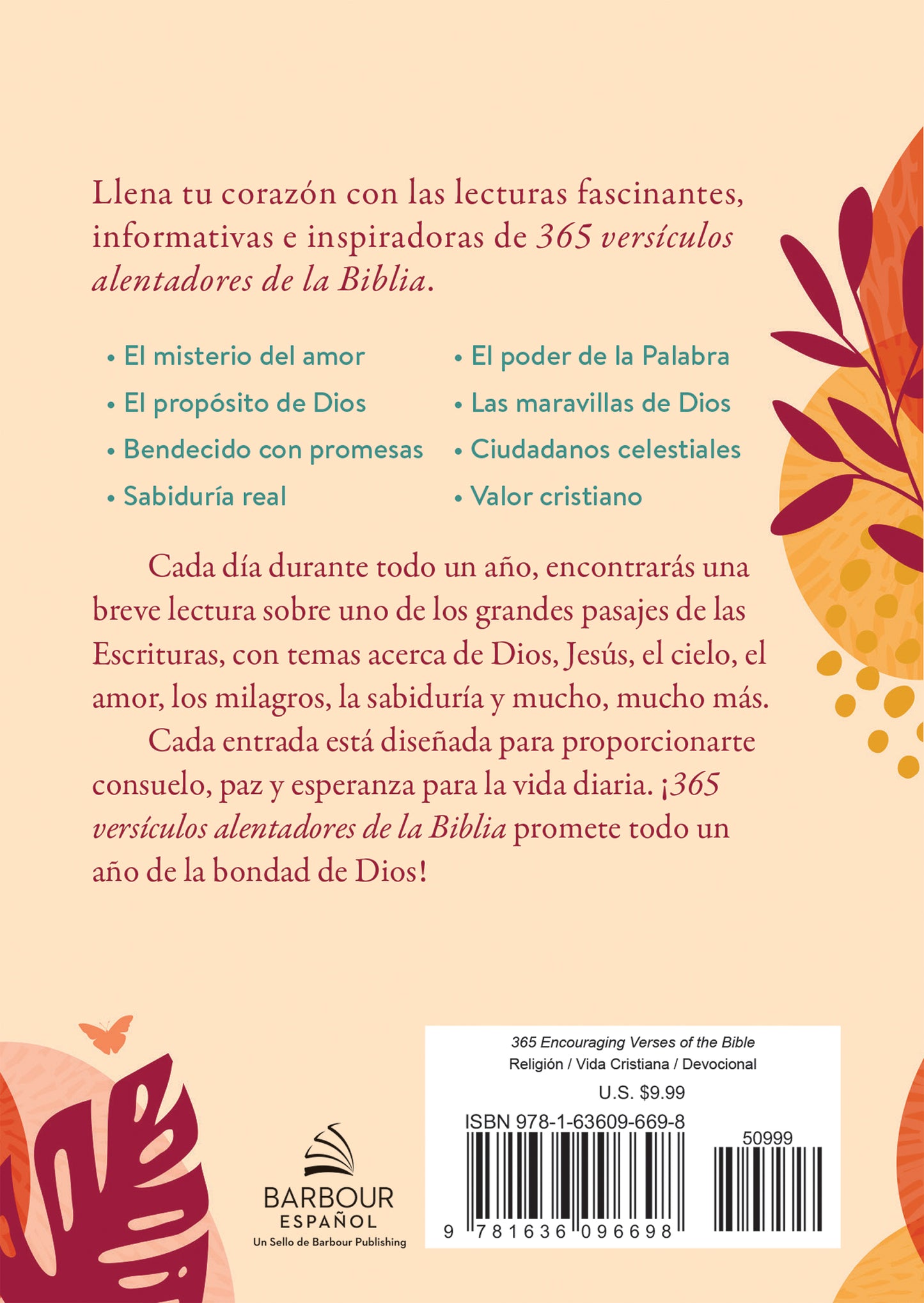 365 versículos alentadores de la Biblia