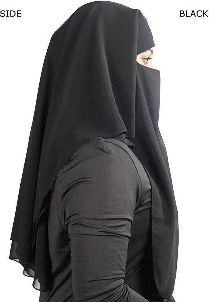 Muslim Womens Nikab Female Hijab Muslim Veil Islamic Hijab 4-layer