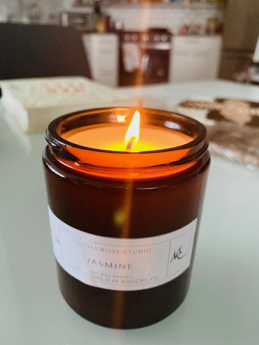 Jasmine Soy Wax Candle – Hand Poured in Small Batches