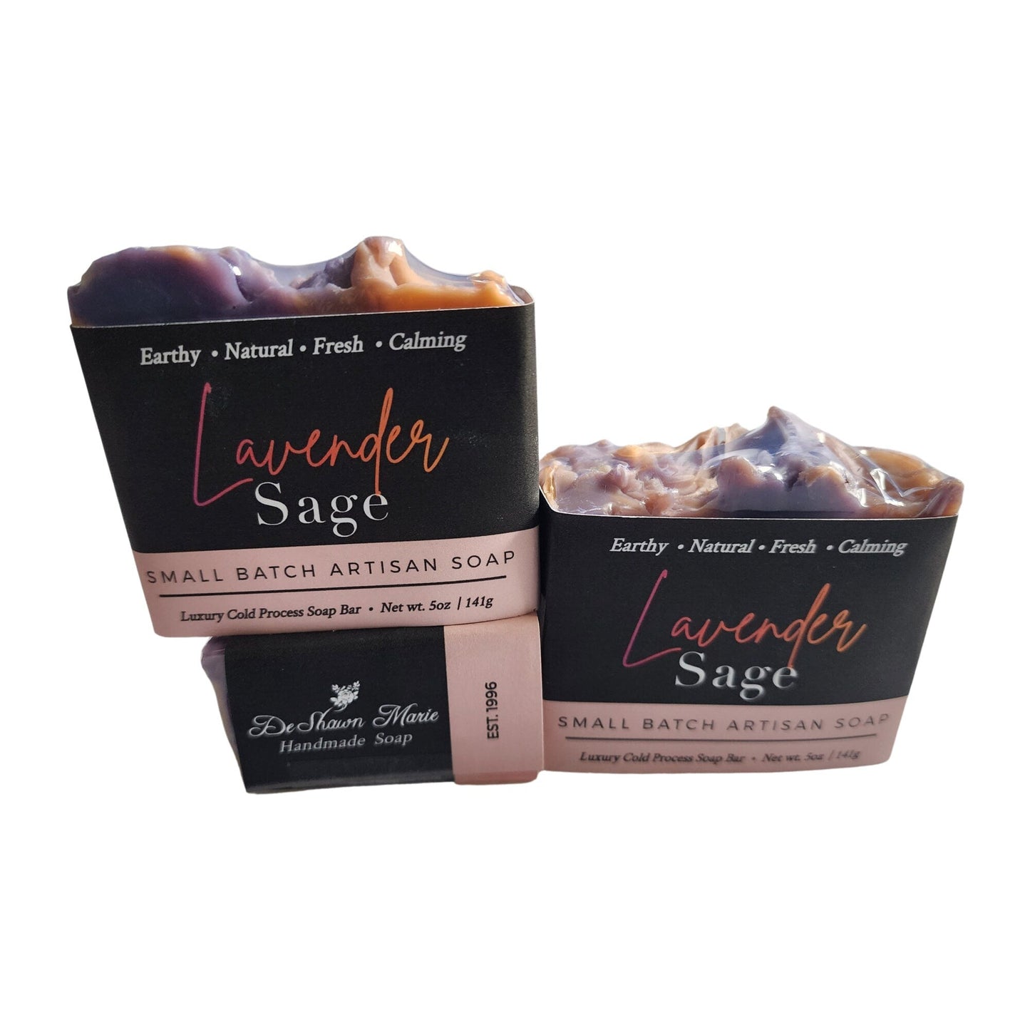 🌿 Lavender Sage Soap – Handmade Vegan Soap