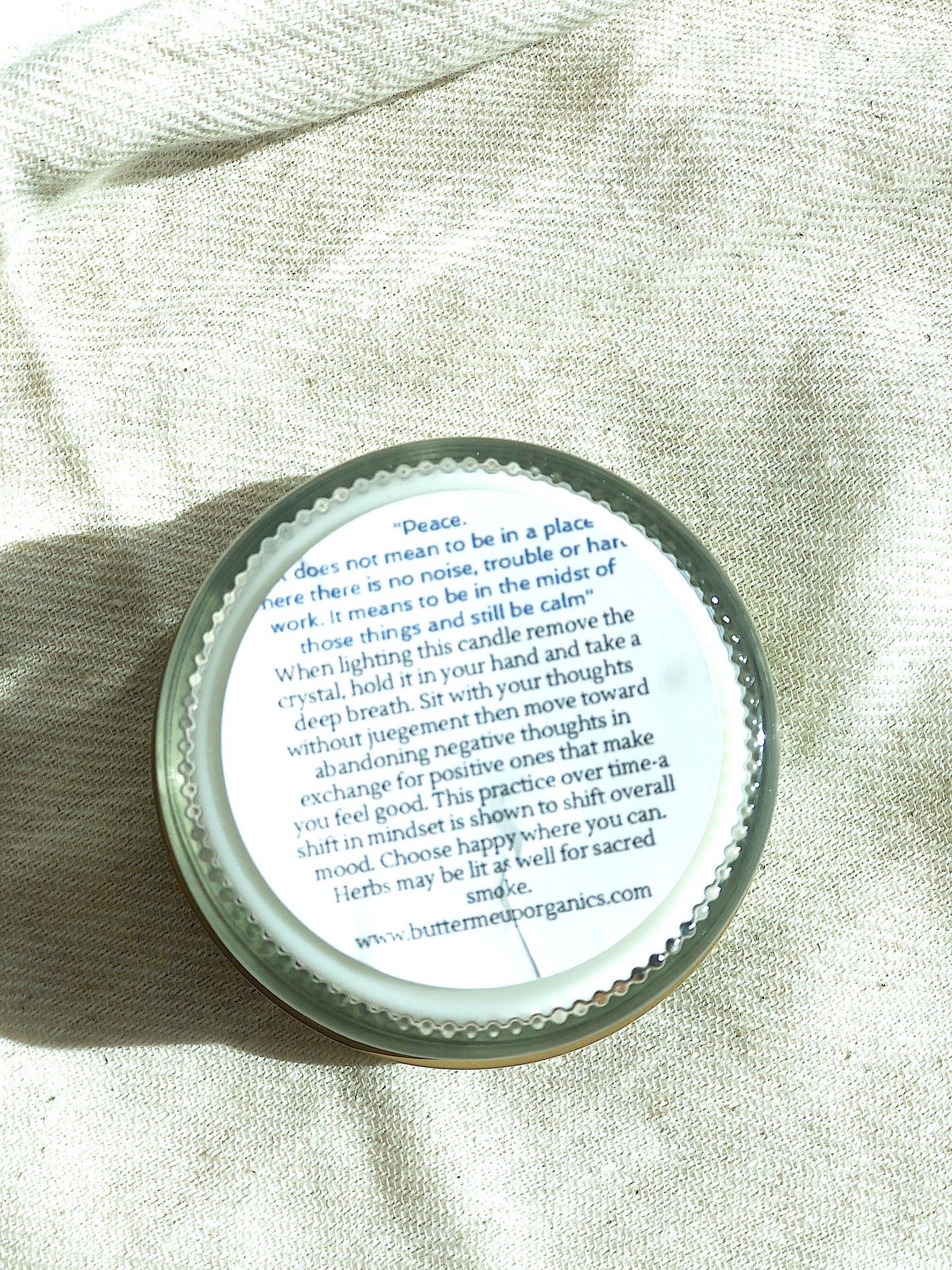 Peace Candle – Serenity & Intention Soy Wax Ritual Candle