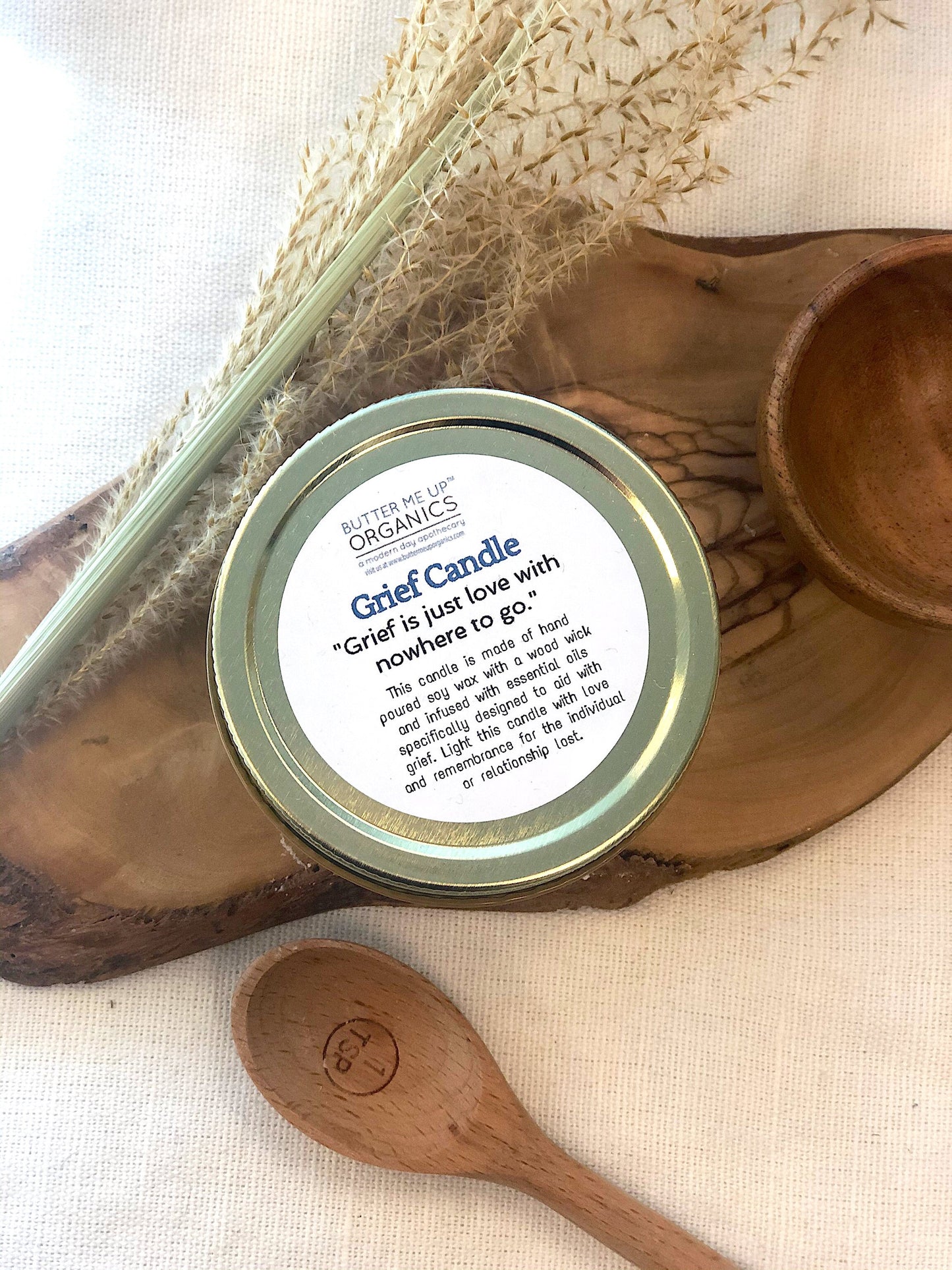 Grief Candle / Intention Candle – Hand-Poured Soy Wax with Essential Oils