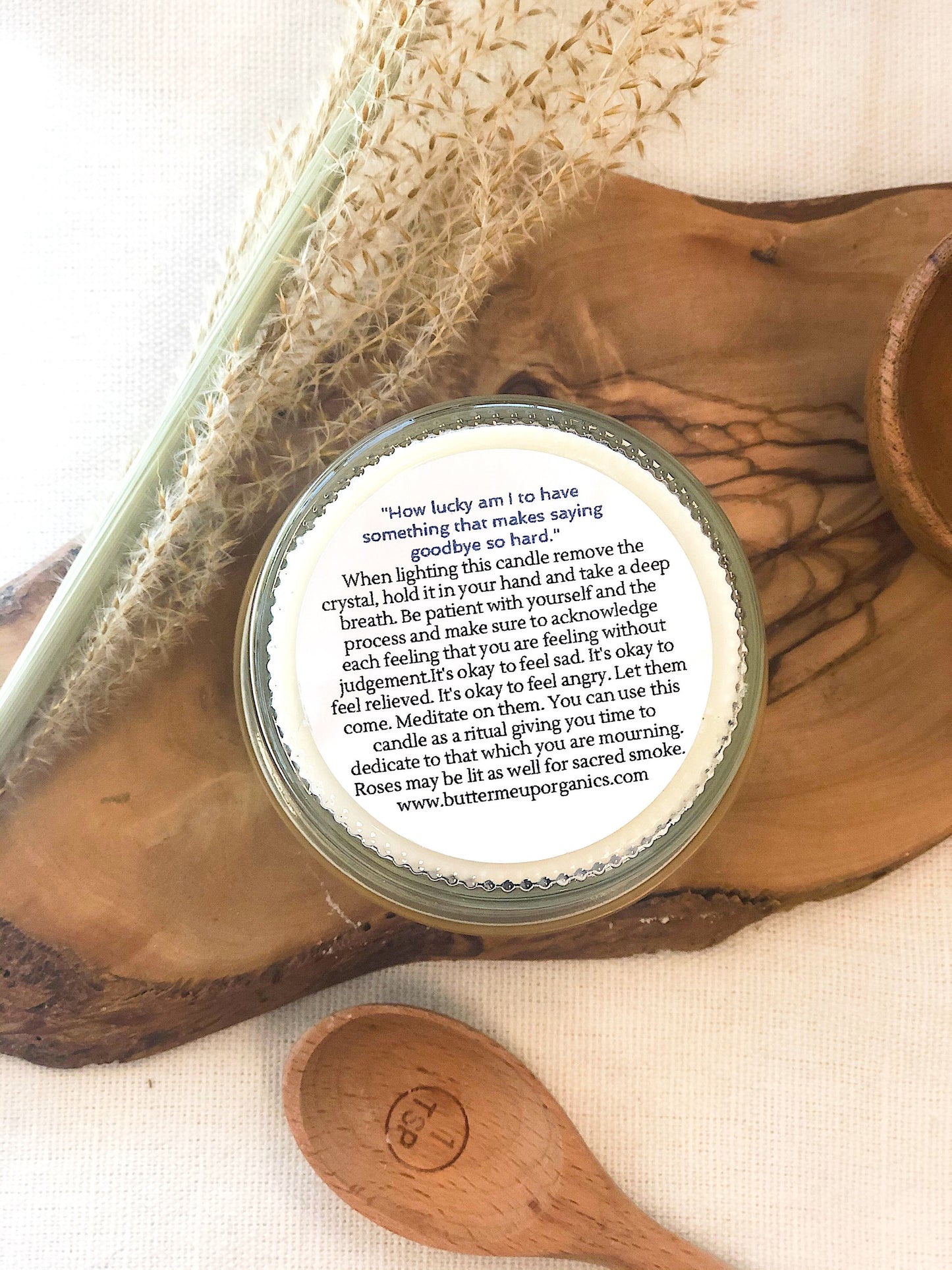 Grief Candle / Intention Candle – Hand-Poured Soy Wax with Essential Oils
