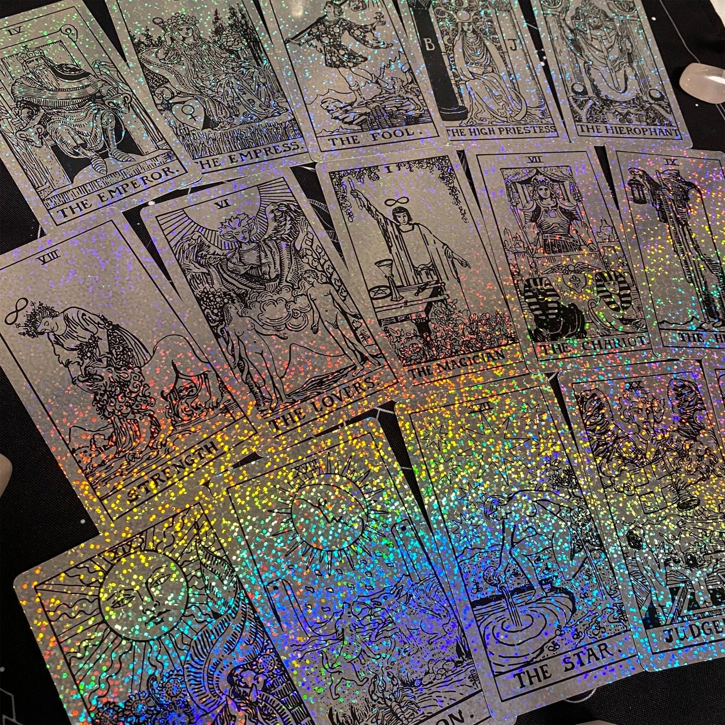 ✨ Rider Waite Holographic Crystal Foil Tarot Deck ✨