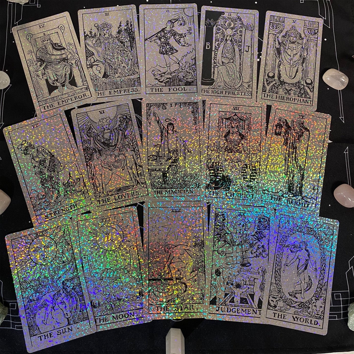 ✨ Rider Waite Holographic Crystal Foil Tarot Deck ✨