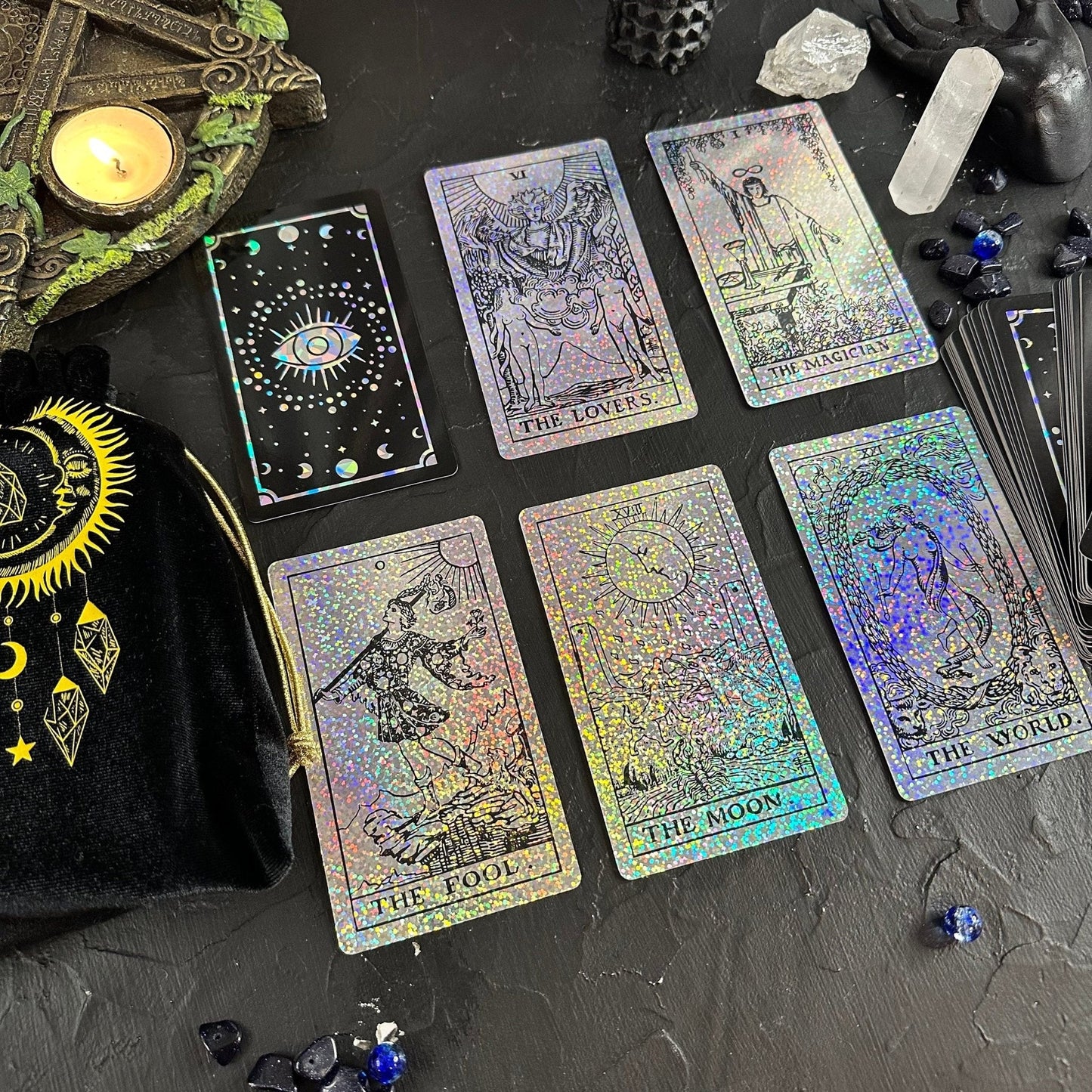 ✨ Rider Waite Holographic Crystal Foil Tarot Deck ✨