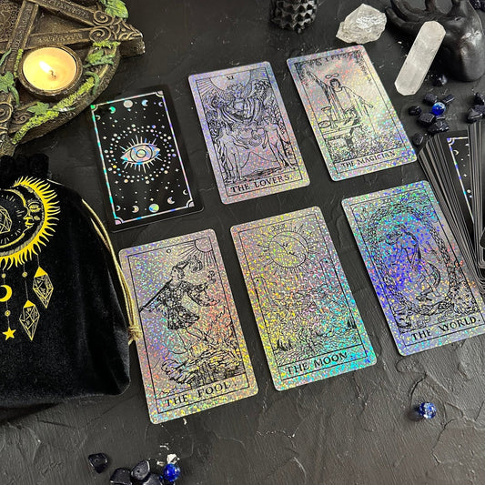 ✨ Rider Waite Holographic Crystal Foil Tarot Deck ✨