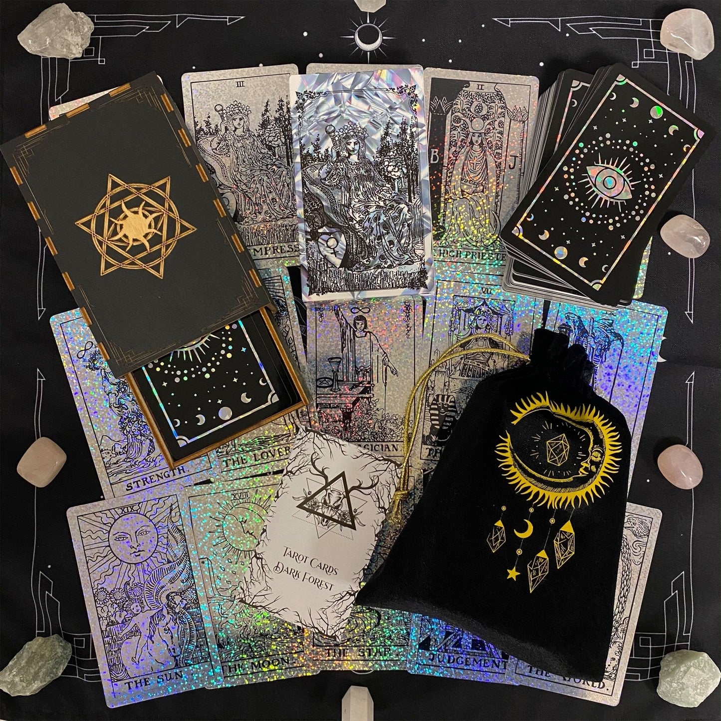 ✨ Rider Waite Holographic Crystal Foil Tarot Deck ✨