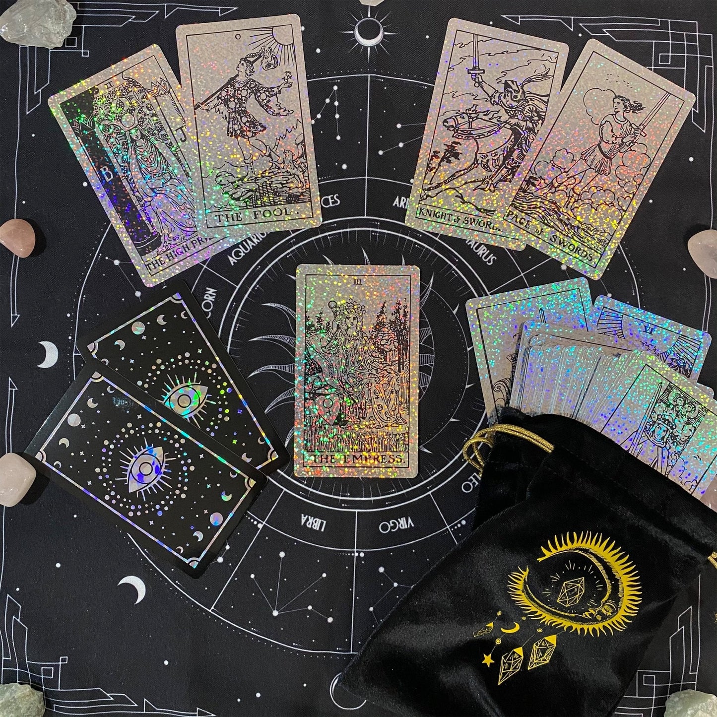 ✨ Rider Waite Holographic Crystal Foil Tarot Deck ✨